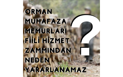 ORMAN MUHAFAZA MEMURLARI FİİLİ HİZMET ZAMMINDAN NEDEN YARARLANAMAZ?