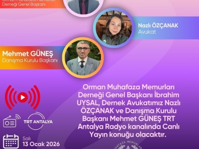 13 Ocak 2026 saat 11:30’ da TRT Antalya Radyosu Canlı Yayınına Konuk Oluyoruz